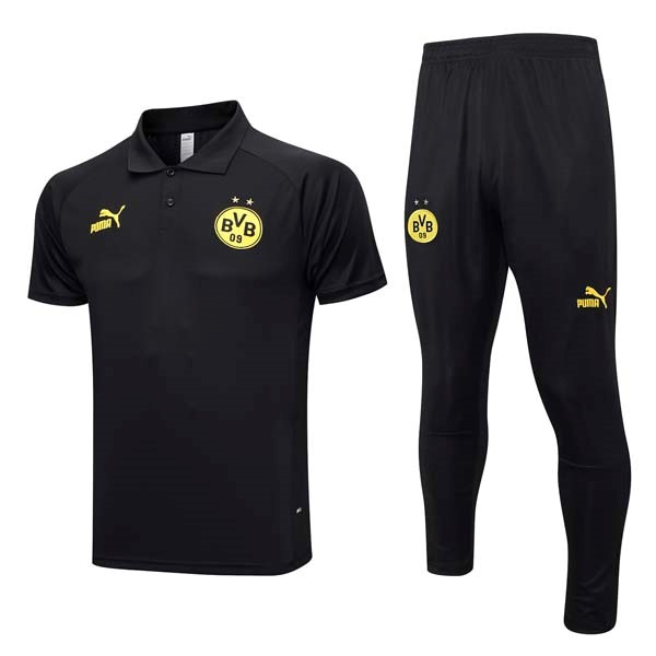 Polo Borussia Dortmund Set Completo 23/24 Nero